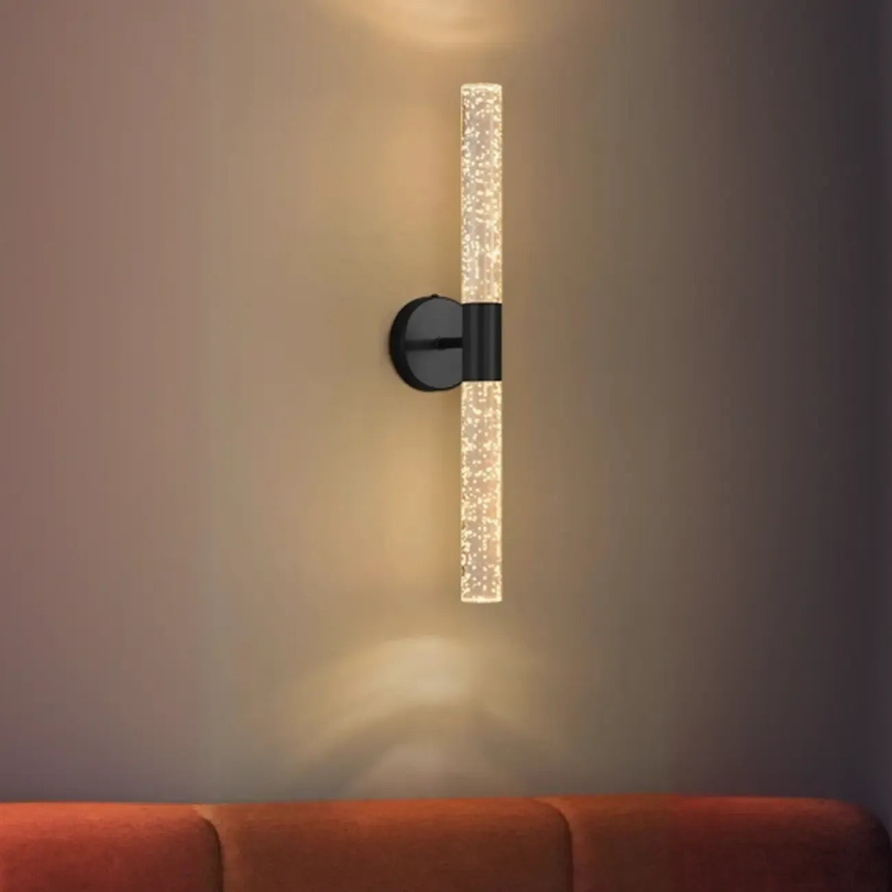 Modern 2-Light Acrylic Dreamy Cylinder Wall Sconce