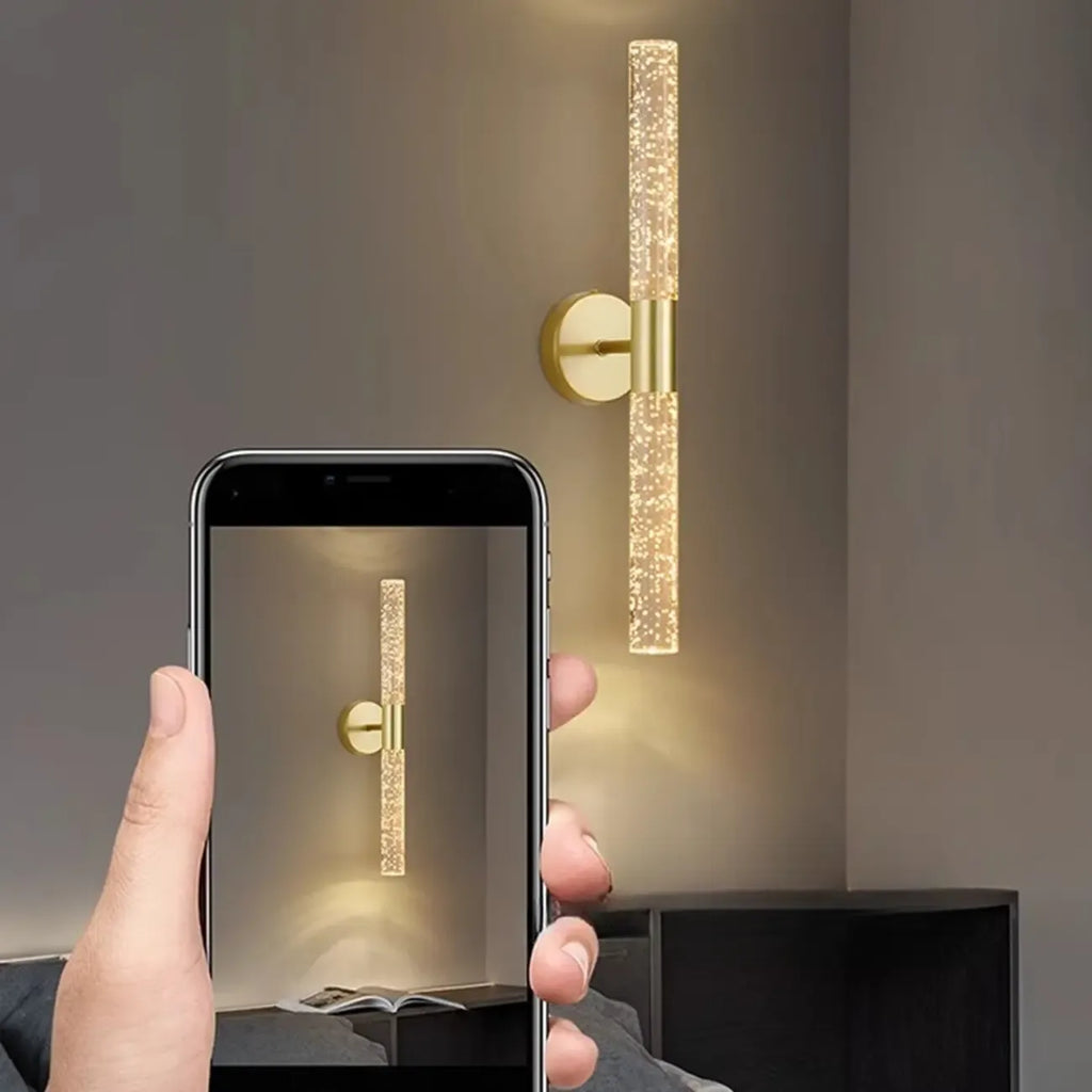 Modern 2-Light Acrylic Dreamy Cylinder Wall Sconce