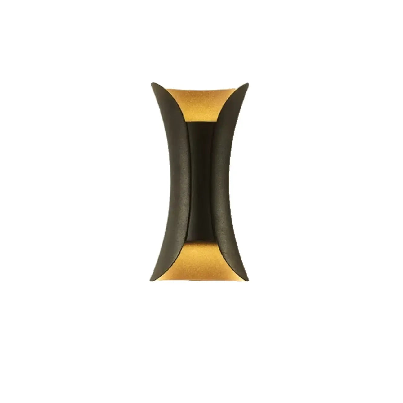 Modern 2-Light Metal Curve Up Down Outdoor Wall Sconce