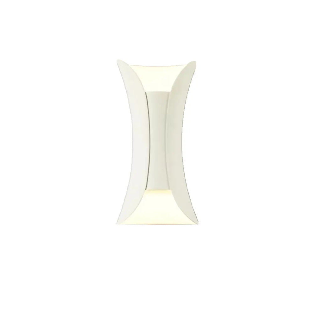 Modern 2-Light Metal Curve Up Down Outdoor Wall Sconce