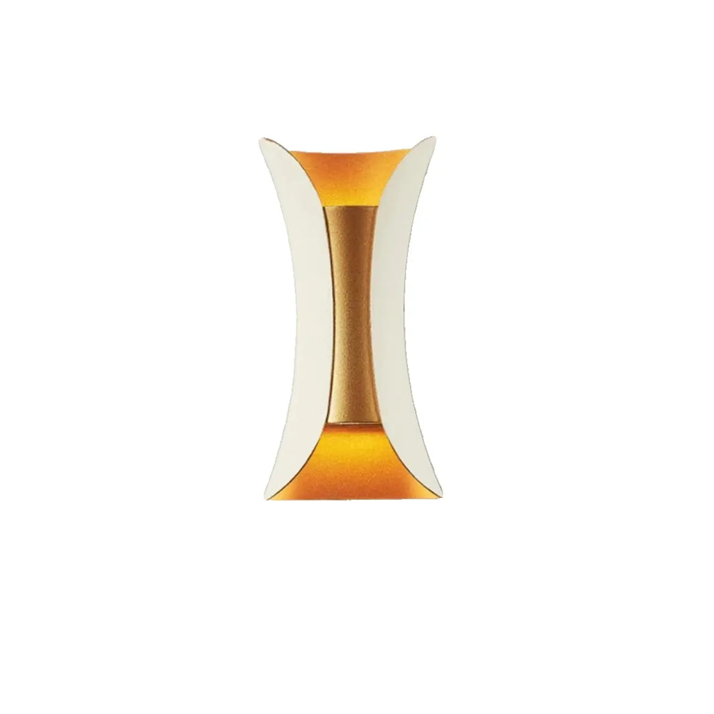 Modern 2-Light Metal Curve Up Down Outdoor Wall Sconce