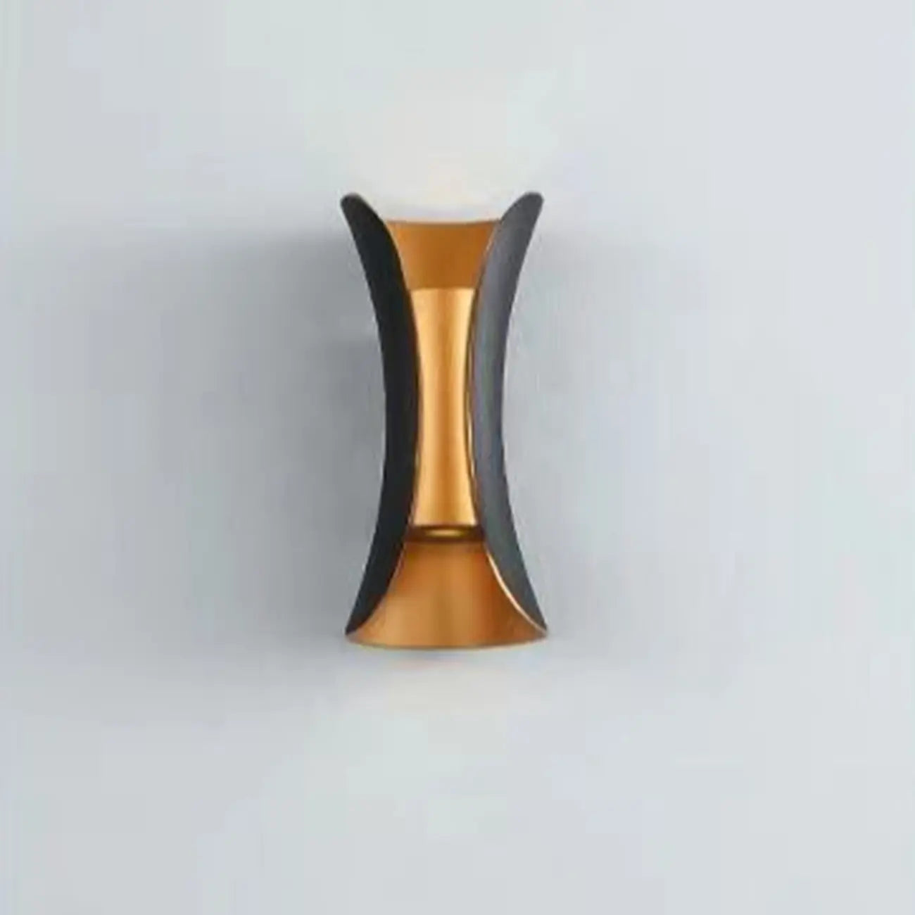 Modern 2-Light Metal Curve Up Down Outdoor Wall Sconce