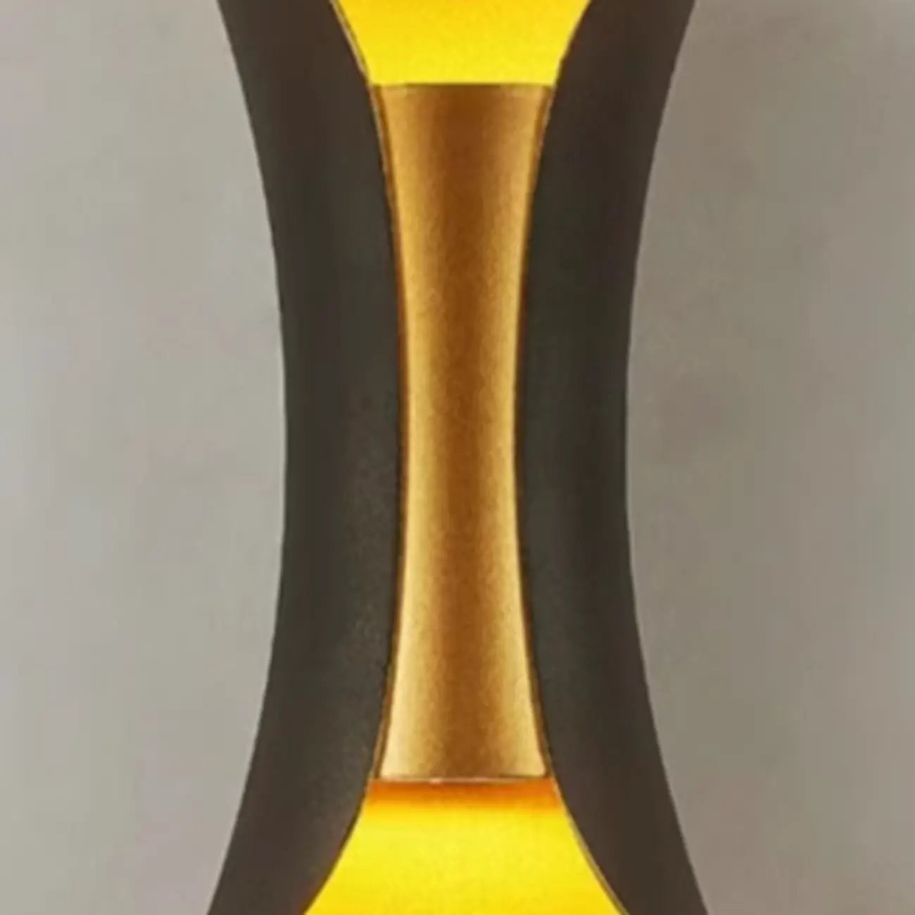 Modern 2-Light Metal Curve Up Down Outdoor Wall Sconce