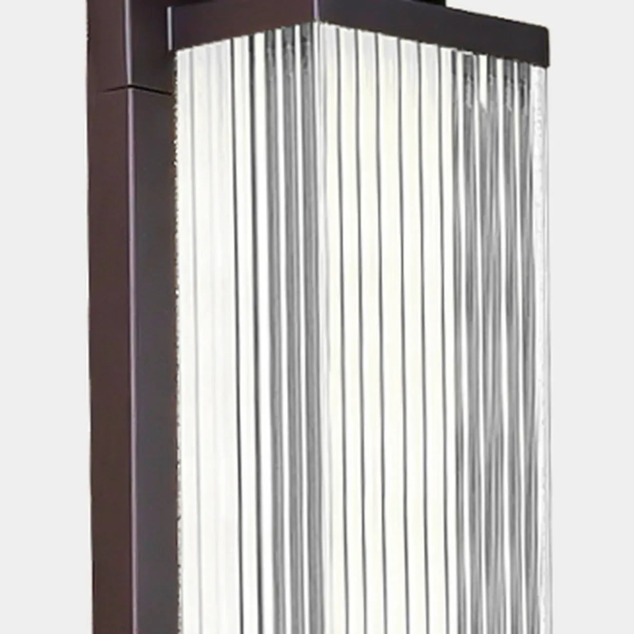 Modern Vertical Rectangle Transparent Shade Outdoor Wall Sconce
