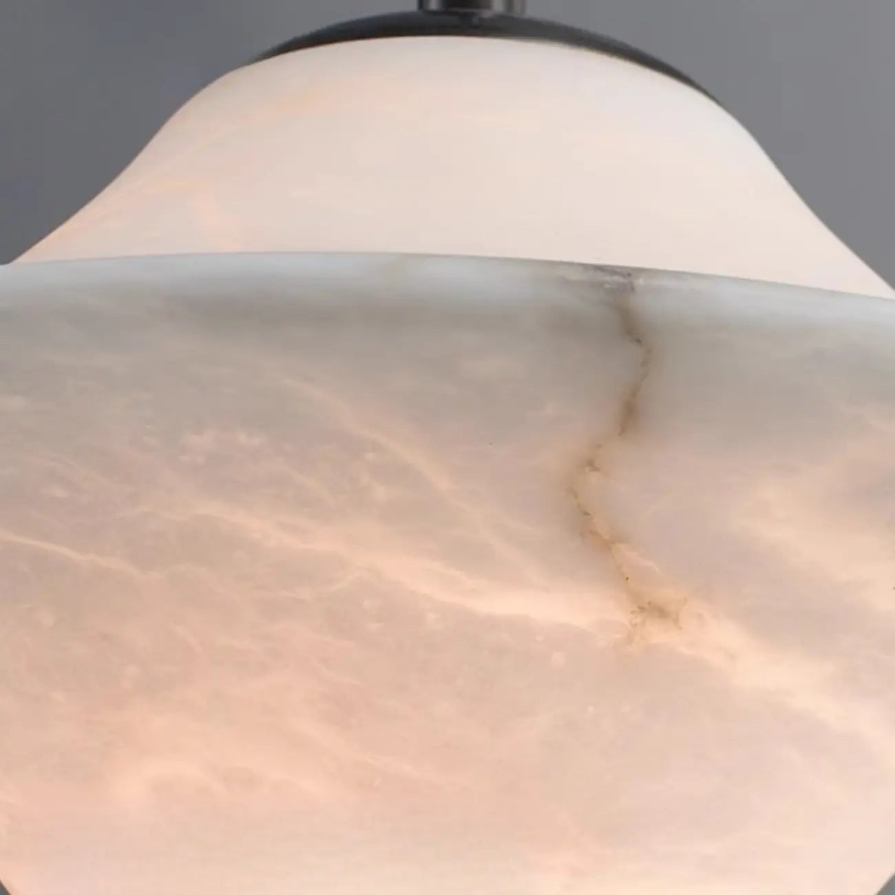 Modern White Stone Metal Hanging Kitchen Pendant Light