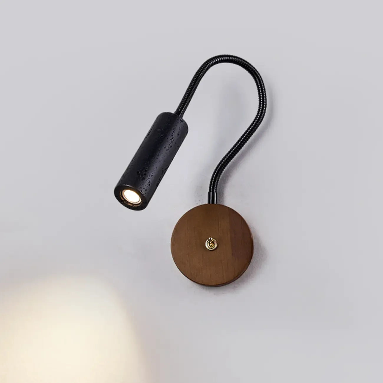 Minimalist Bedside Black Wall Mount Light with Flexible Arm
