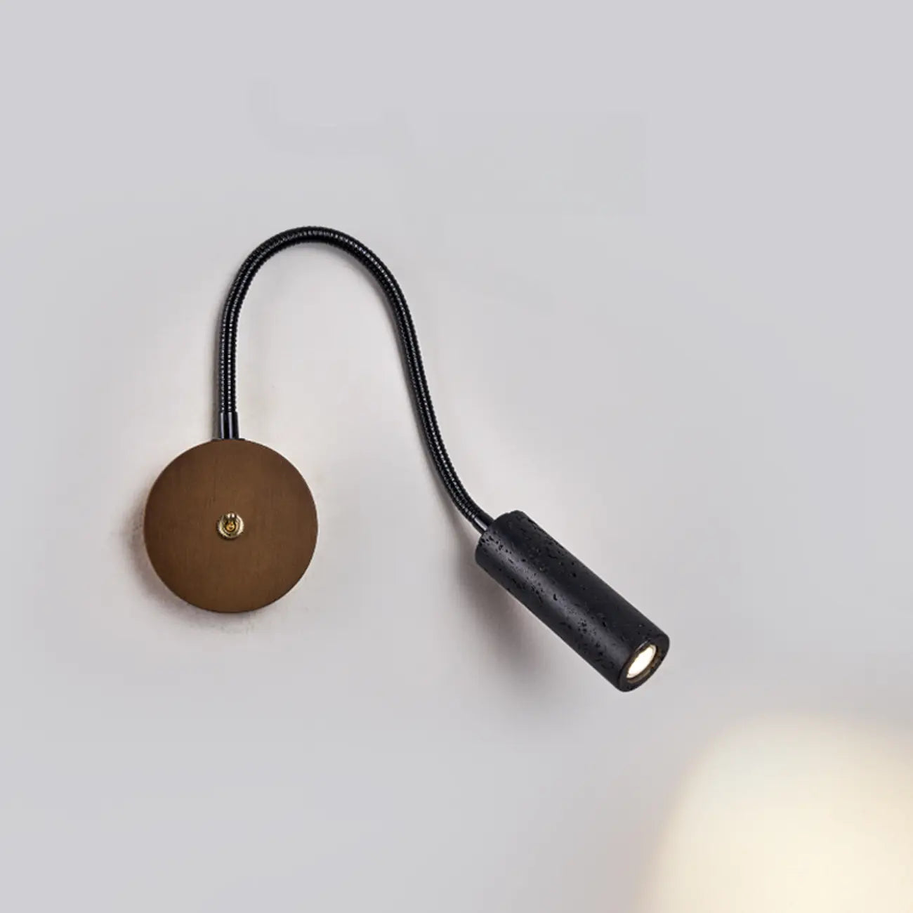 Minimalist Bedside Black Wall Mount Light with Flexible Arm