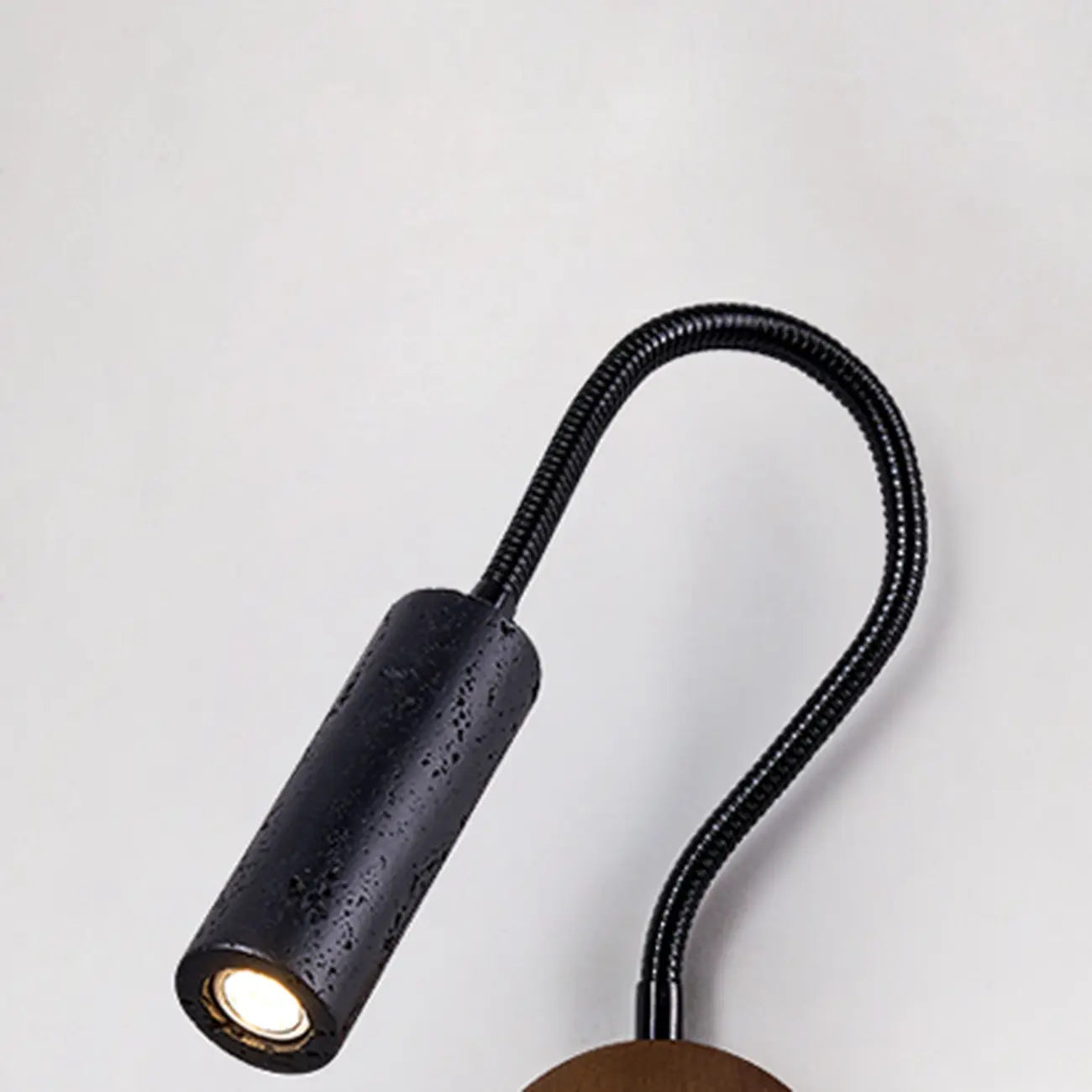 Minimalist Bedside Black Wall Mount Light with Flexible Arm