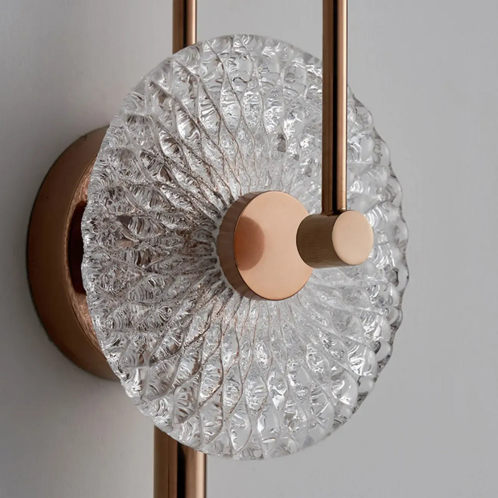 Modern Metal Glass Round Wall Sconce