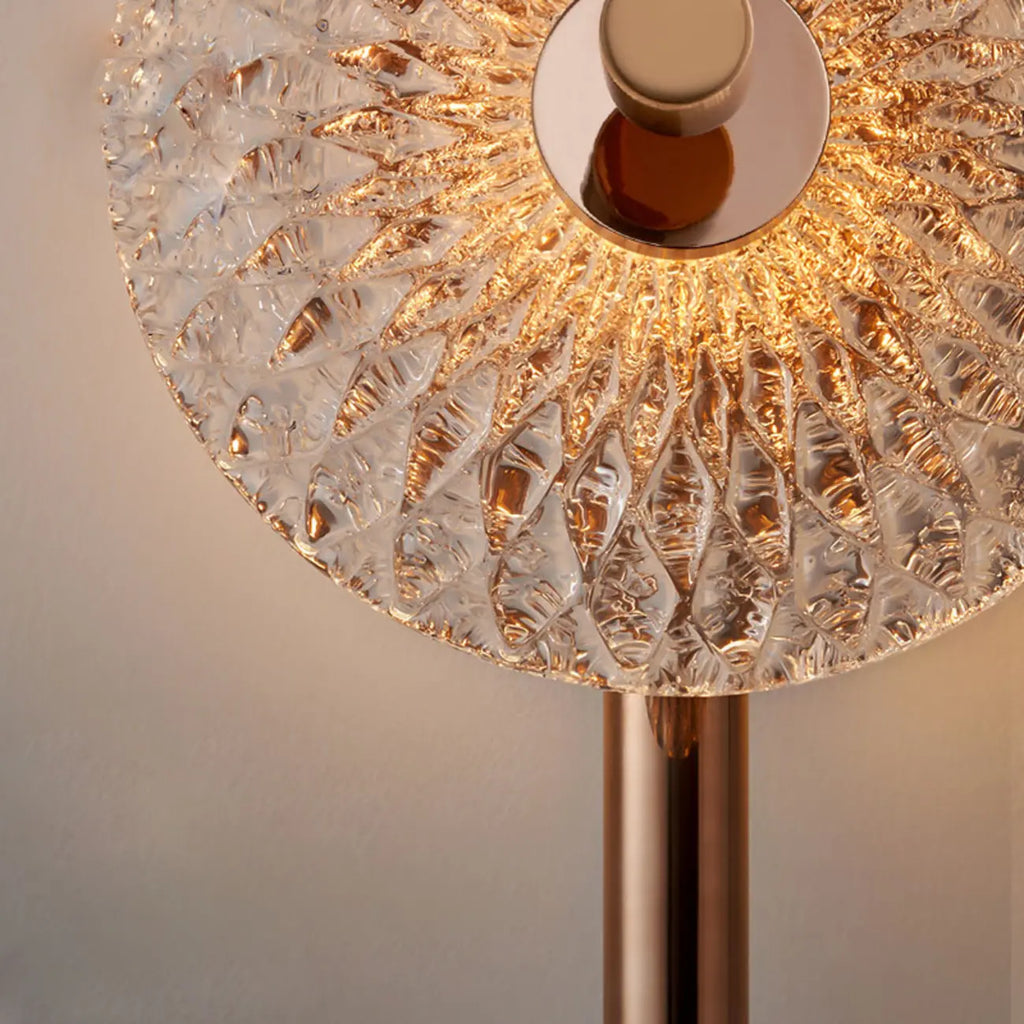 Modern Metal Glass Round Wall Sconce