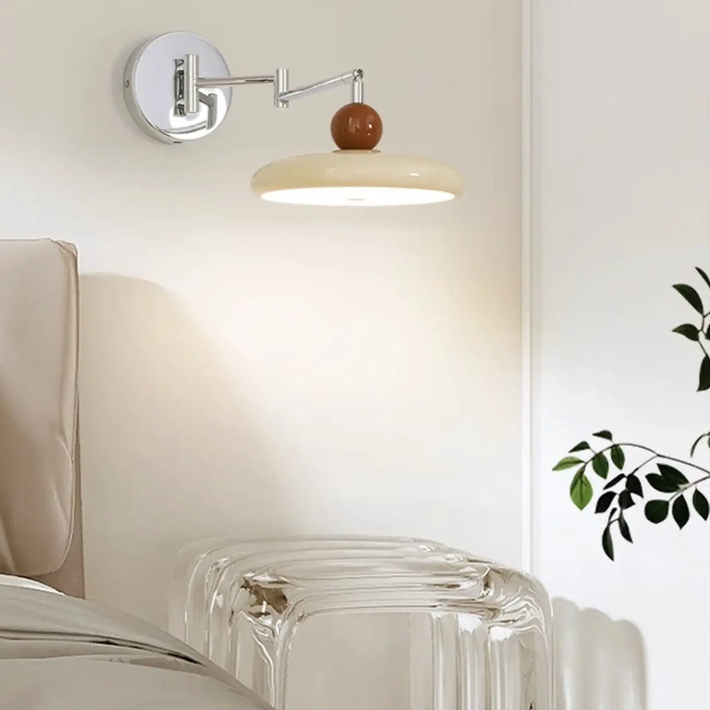 Dimmable Swing Arm LED Wall Light for Bedroom Decor