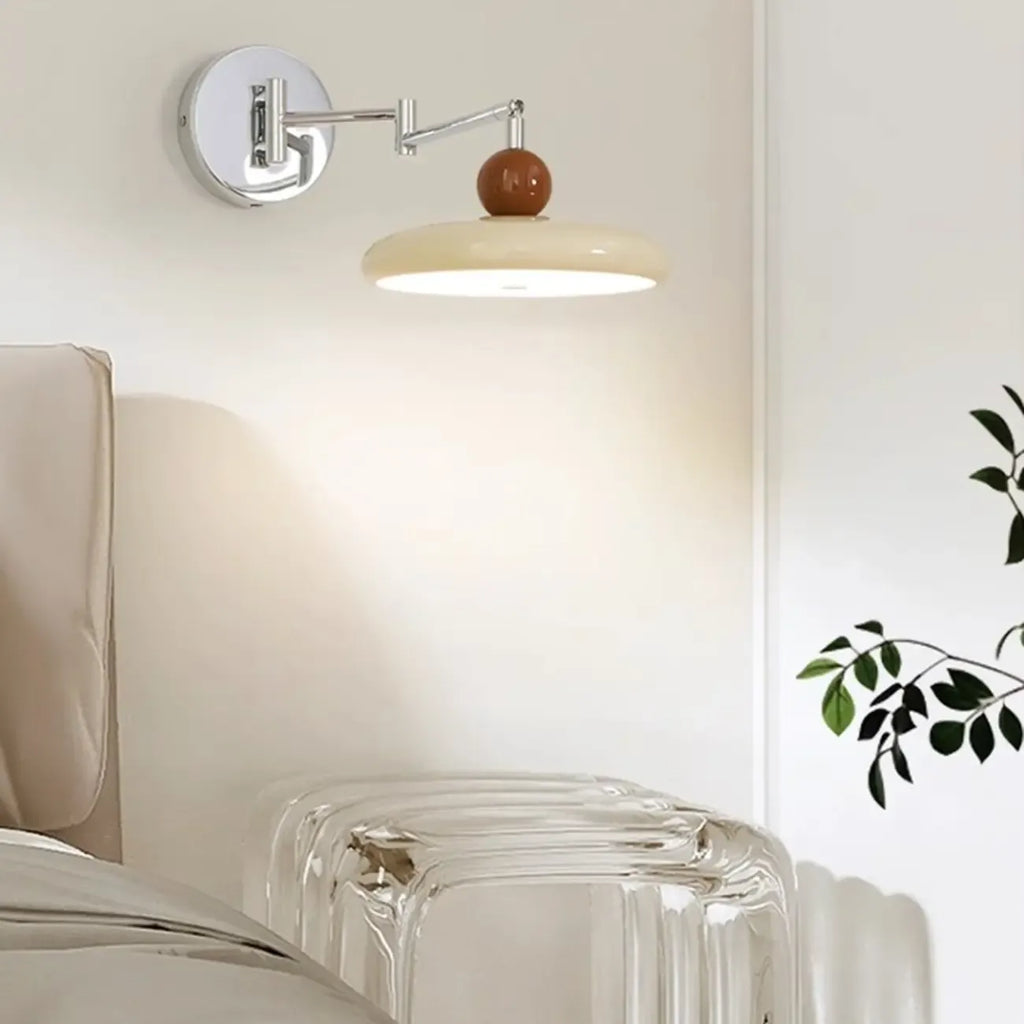 Dimmable Swing Arm LED Wall Light for Bedroom Decor