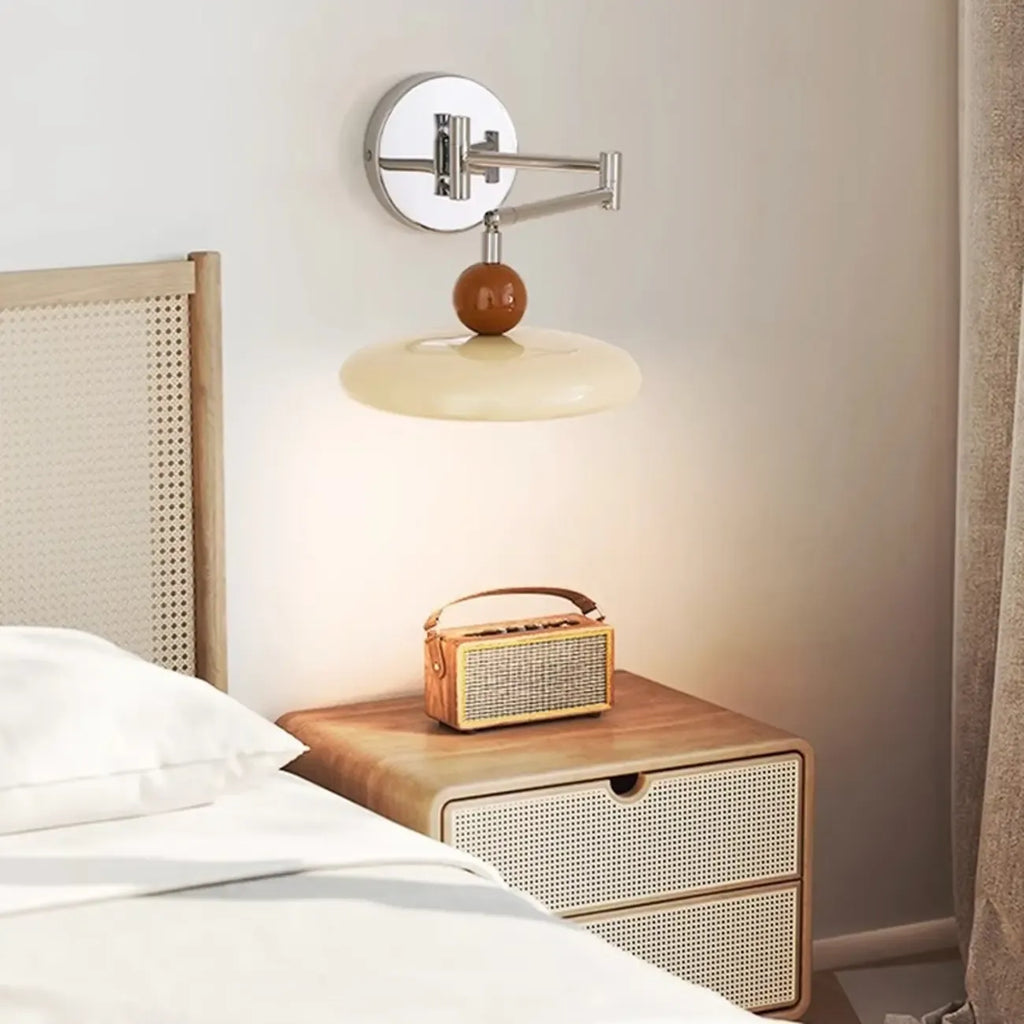 Dimmable Swing Arm LED Wall Light for Bedroom Decor