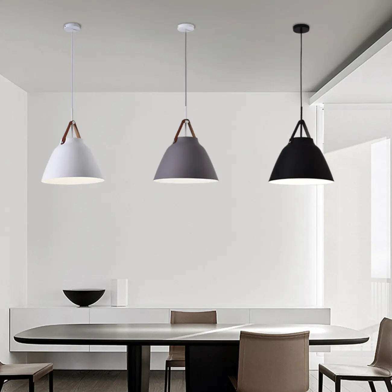 Simplistic Aluminum Cone Kitchen Island Pendant Light