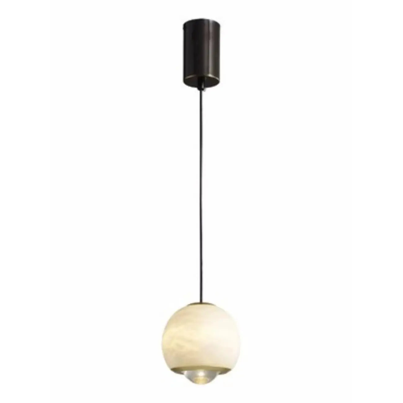 Nordic Stone and Metal Spherical Hanging Pendant Light