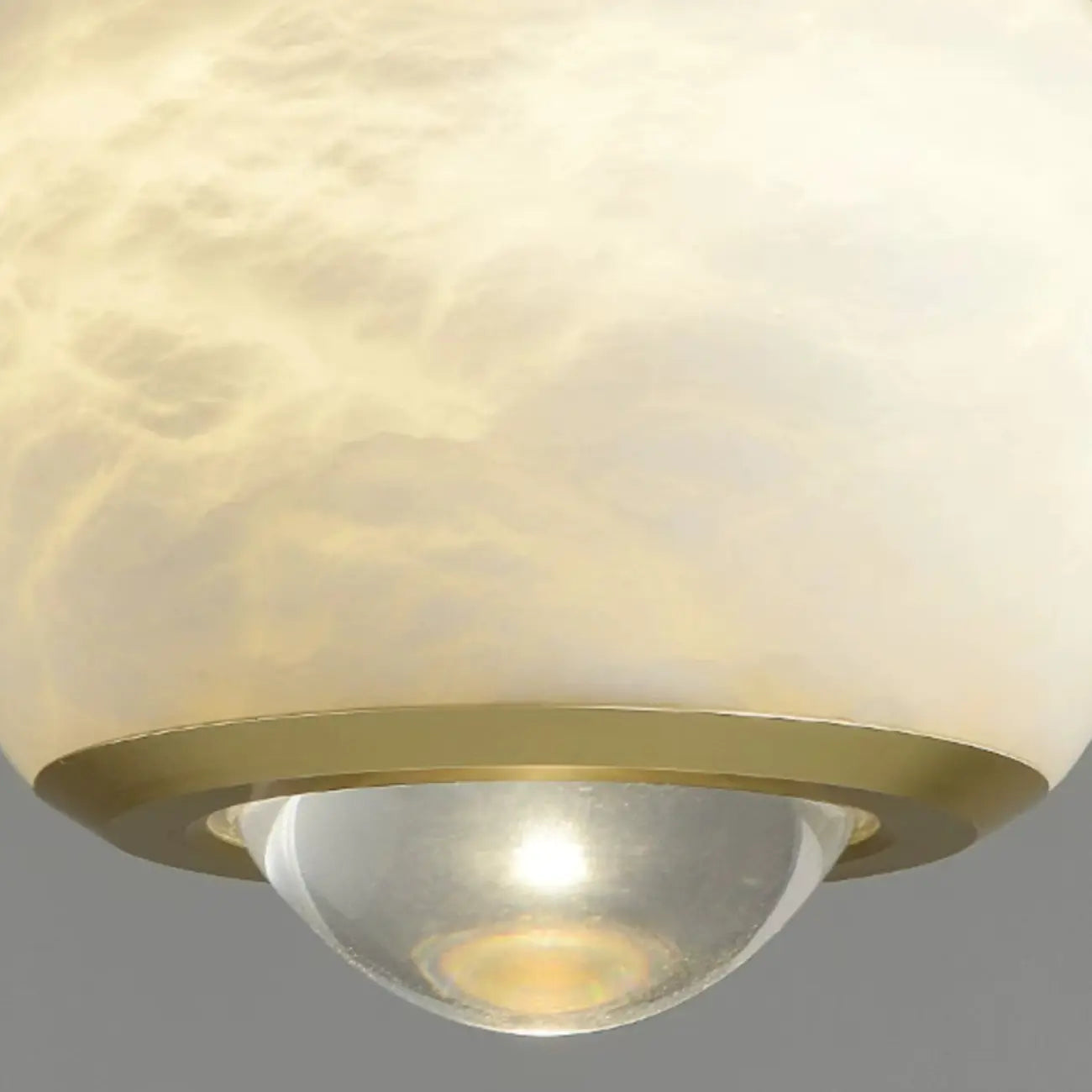 Nordic Stone and Metal Spherical Hanging Pendant Light