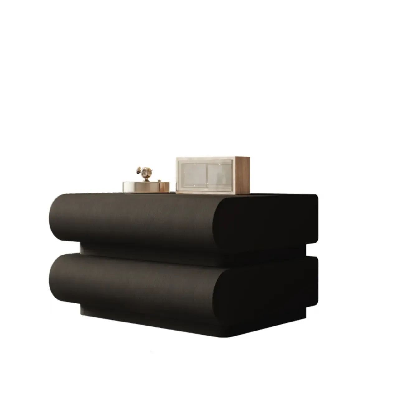 Modern Bedside Table with 3 Drawers in Off-White