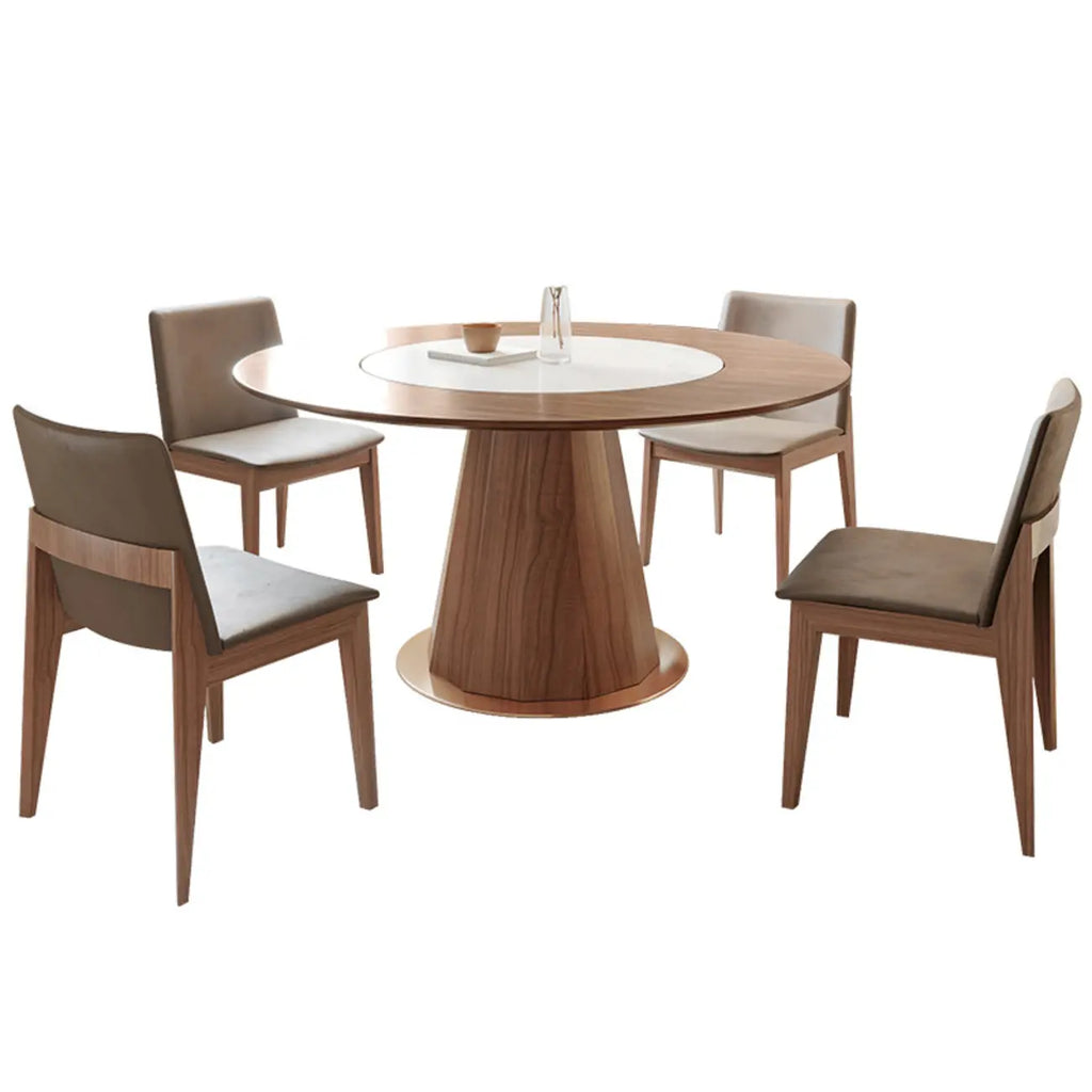 Modern Wood Round Dining Table