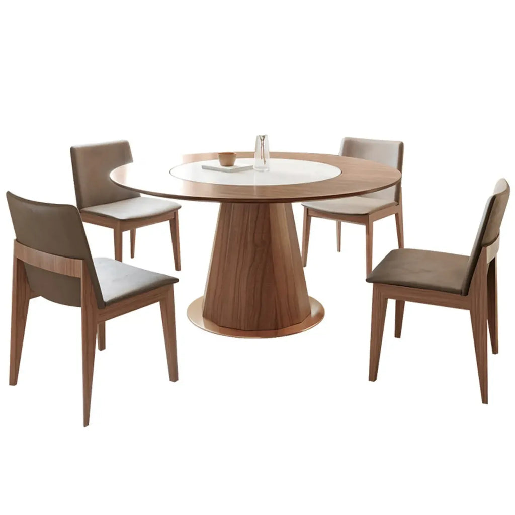 Modern Wood Round Dining Table