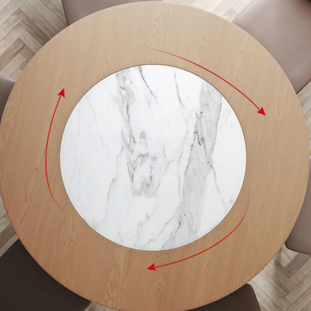 Modern Wood Round Dining Table