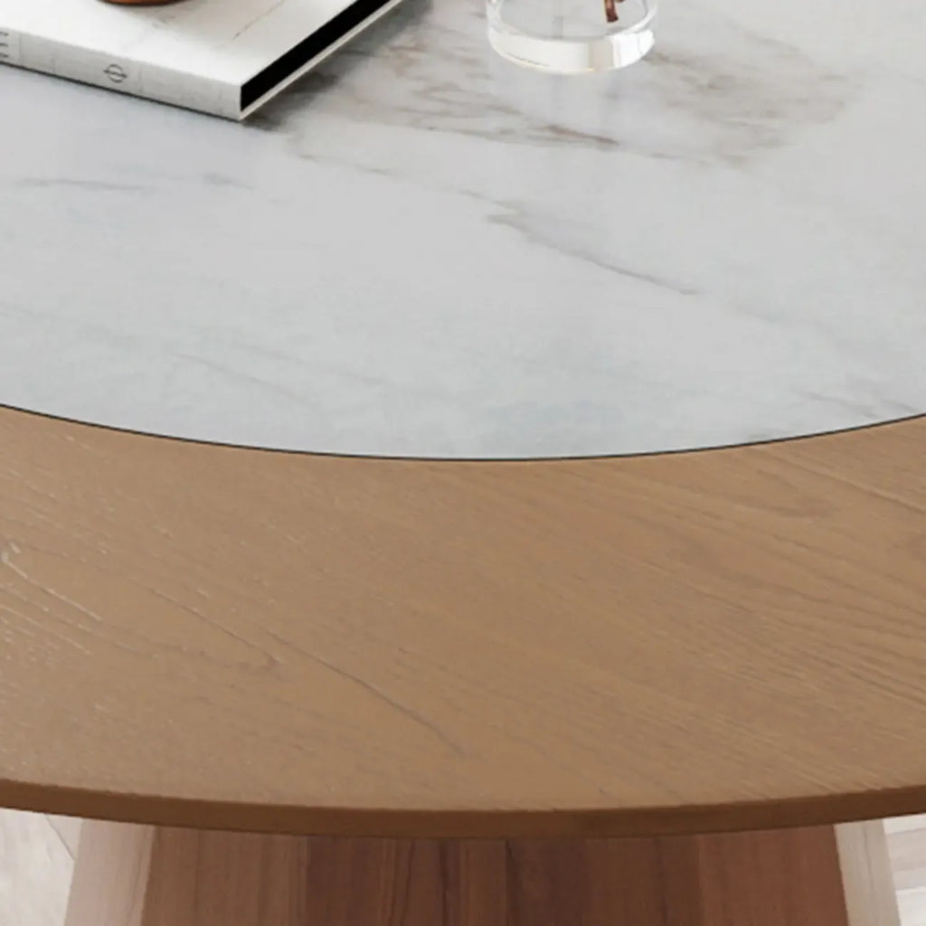 Modern Wood Round Dining Table