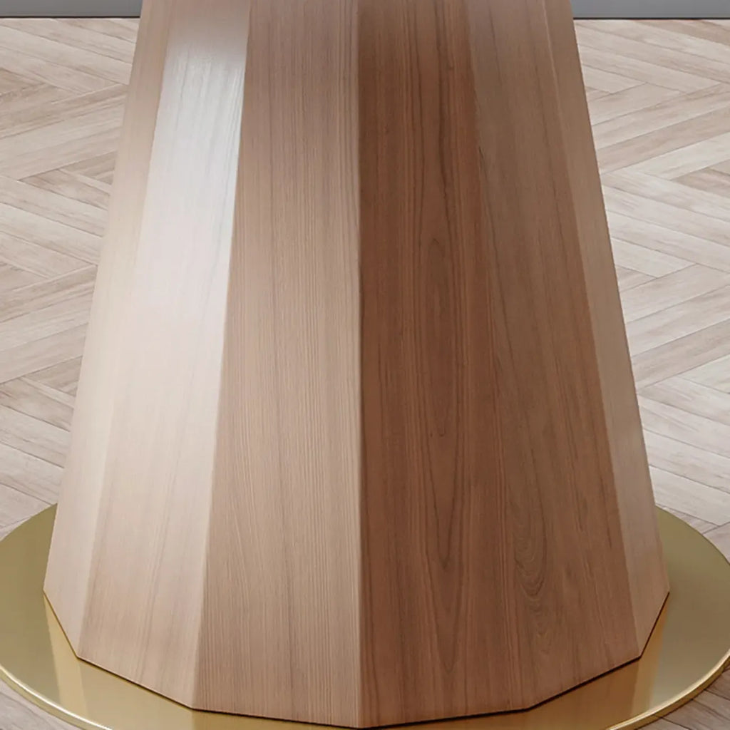 Modern Wood Round Dining Table