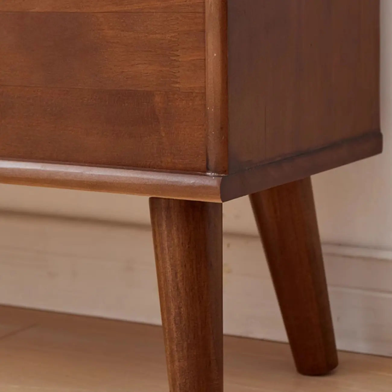 Modern Wood TV Stand with Storage, Cable Management