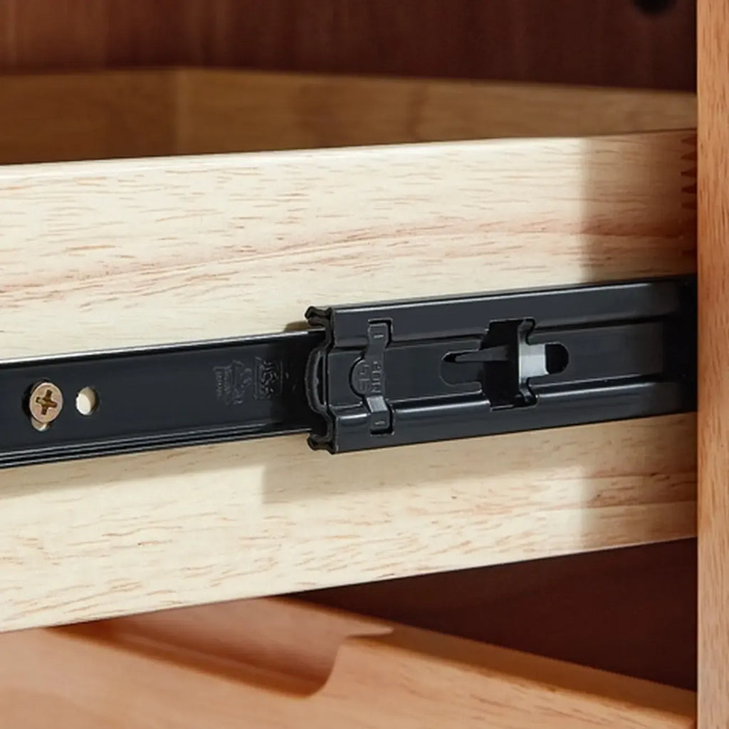 Scandinavian Natural Finish 2-Layer Wood Nightstand