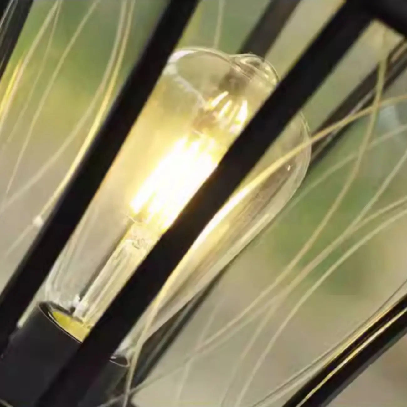 Gerden Decor Retro Black Flared Solar Outdoor Post Lights