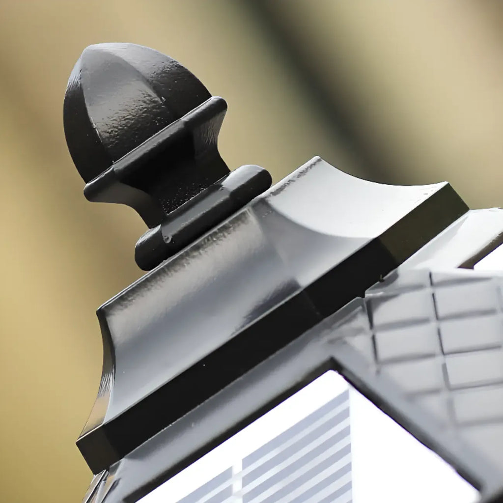 Gerden Decor Retro Black Flared Solar Outdoor Post Lights