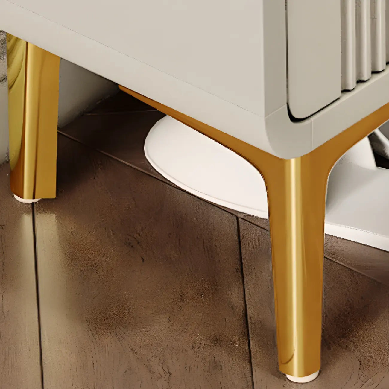 Slim White Drop-Front Shoe Cabinet for Entryway