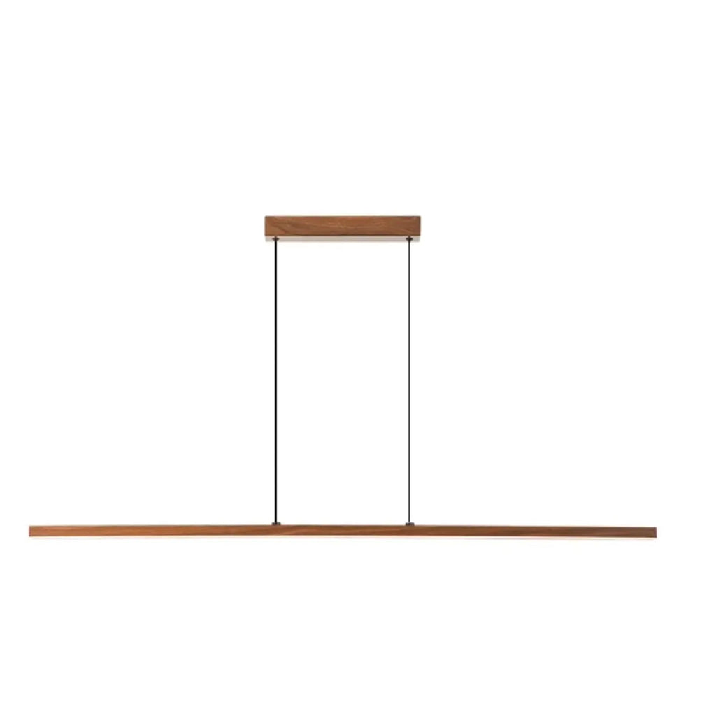 Modern Walnut LED Island Light for Kitchen High Ceilings