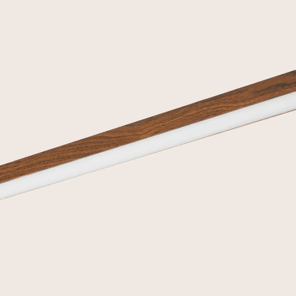 Modern Walnut LED Island Light for Kitchen High Ceilings