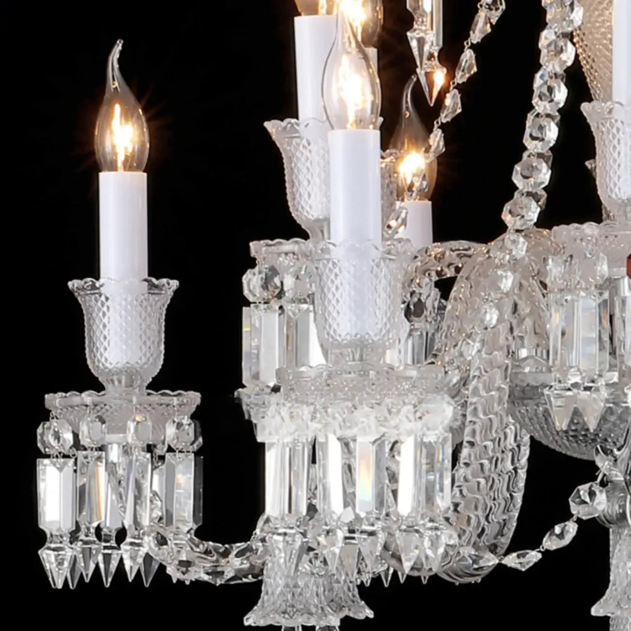 Traditional Luxurious Crystal Candelabra Floor Lamp