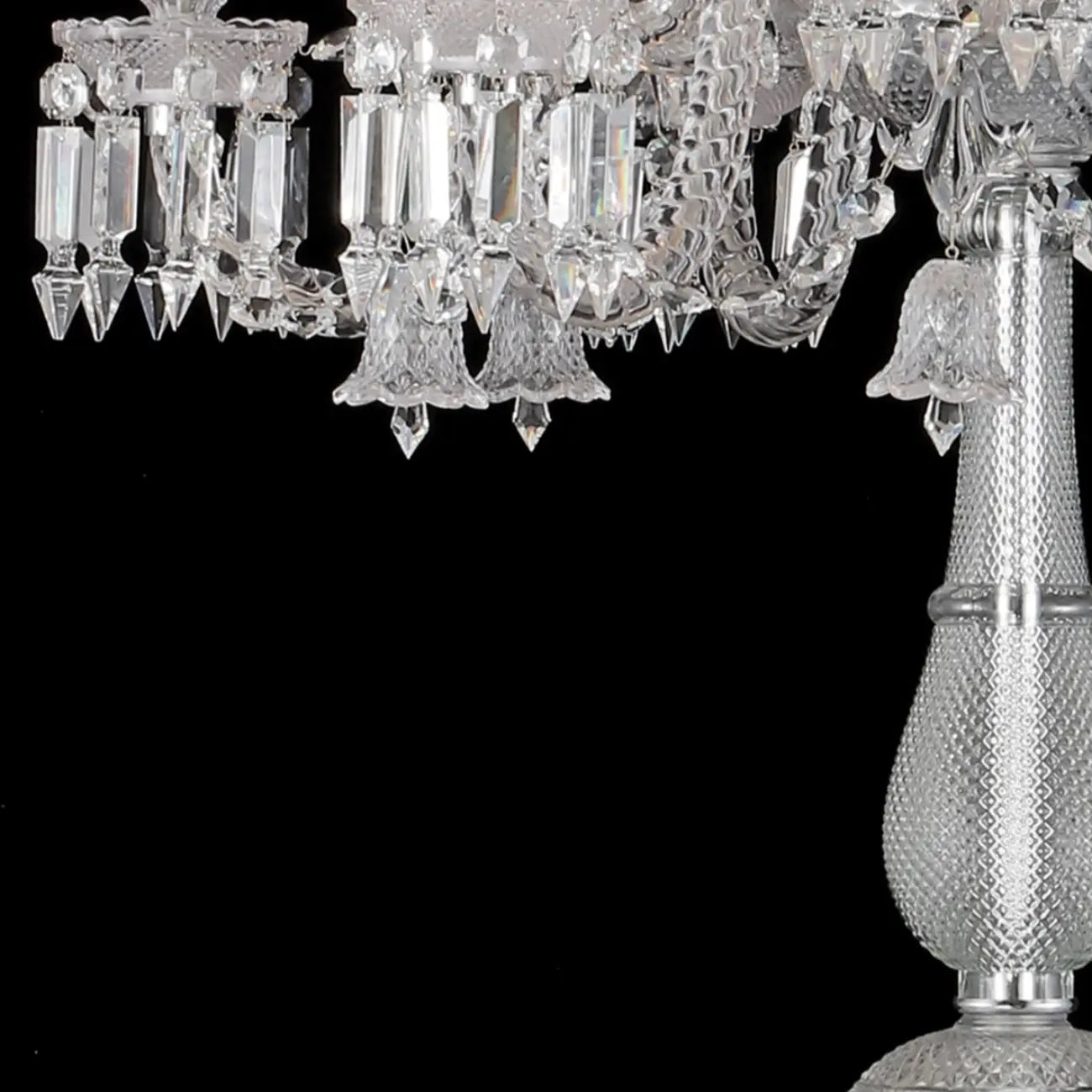 Traditional Luxurious Crystal Candelabra Floor Lamp