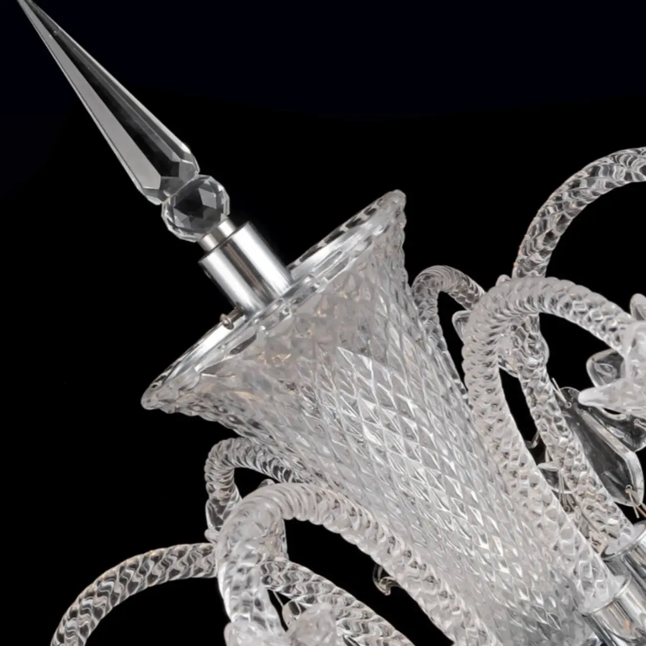 Traditional Luxurious Crystal Candelabra Floor Lamp