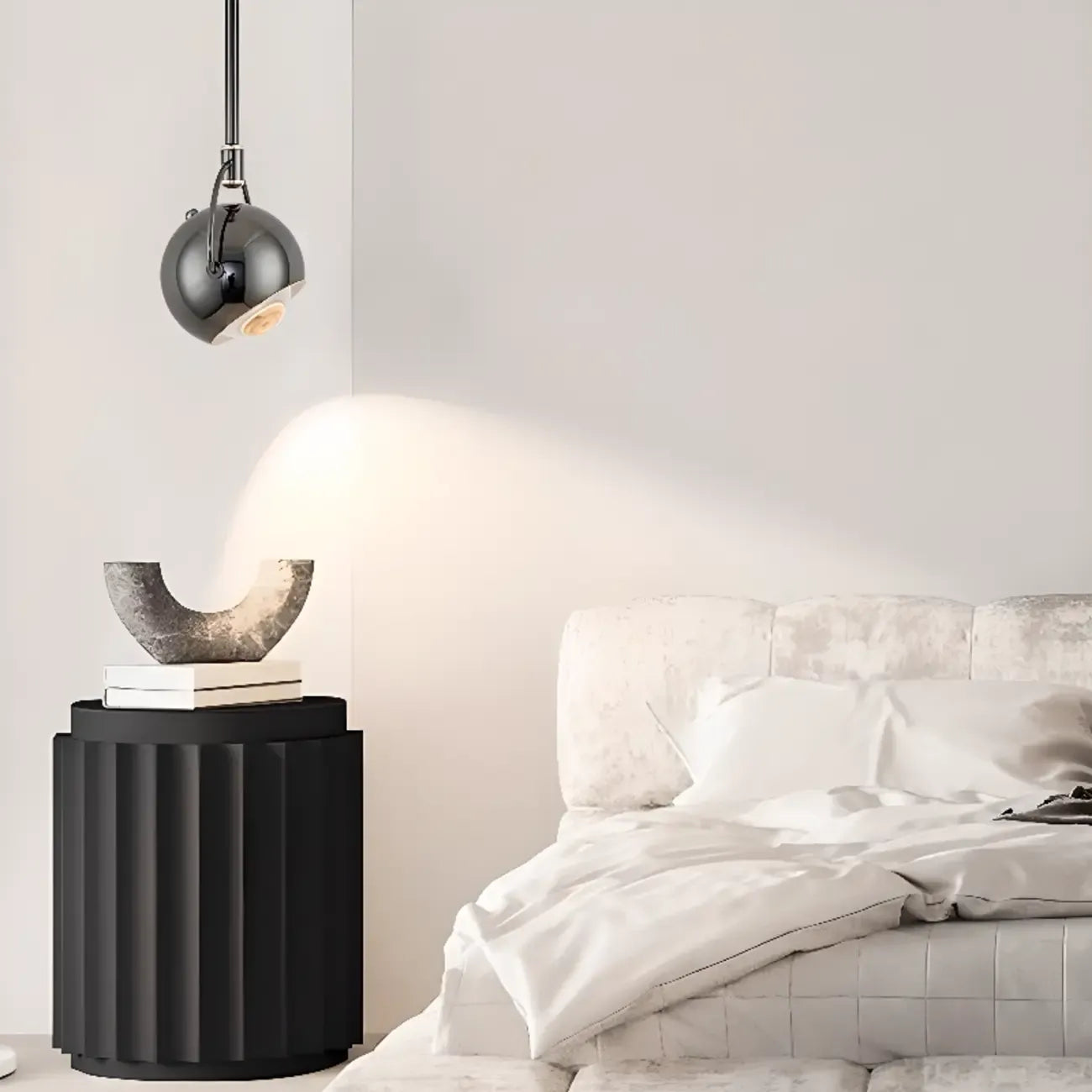 Modern Globe Metal Dimming Bedroom LED Pendant Light