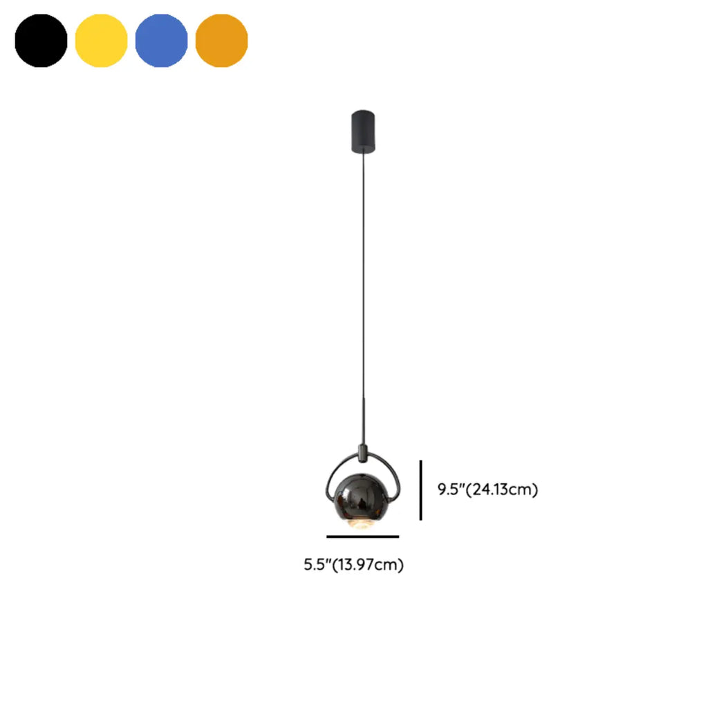Modern Globe Metal Dimming Bedroom LED Pendant Light