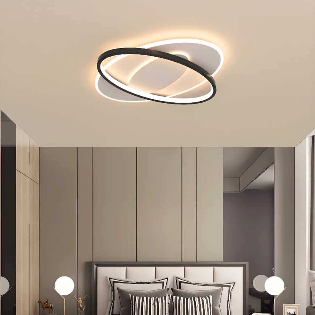 3-Light Flush Mount Ceiling Light with Dimmable & Remote