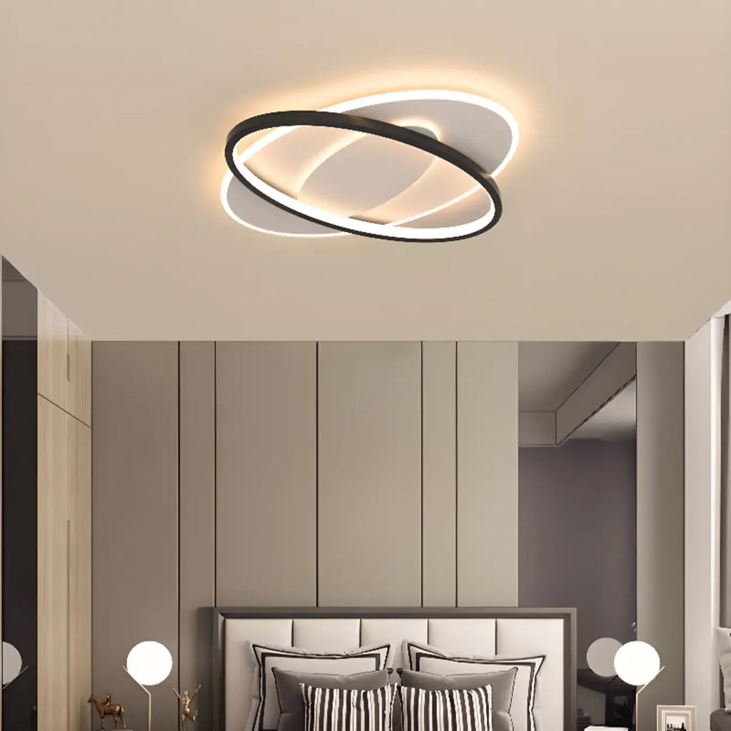 3-Light Flush Mount Ceiling Light with Dimmable & Remote