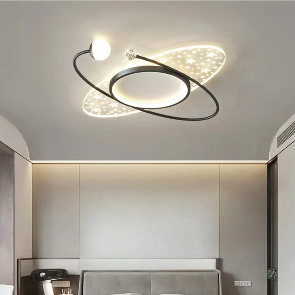 3-Light Flush Mount Ceiling Light with Dimmable & Remote