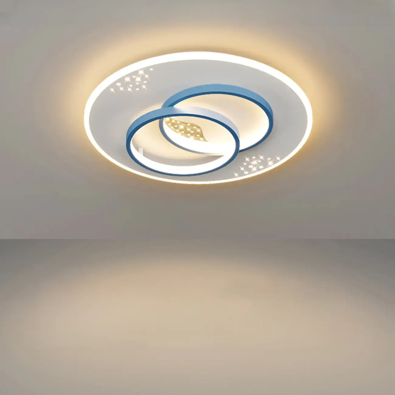 3-Light Flush Mount Ceiling Light with Dimmable & Remote