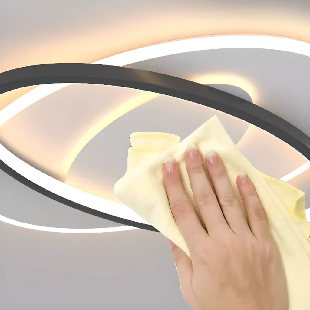 3-Light Flush Mount Ceiling Light with Dimmable & Remote