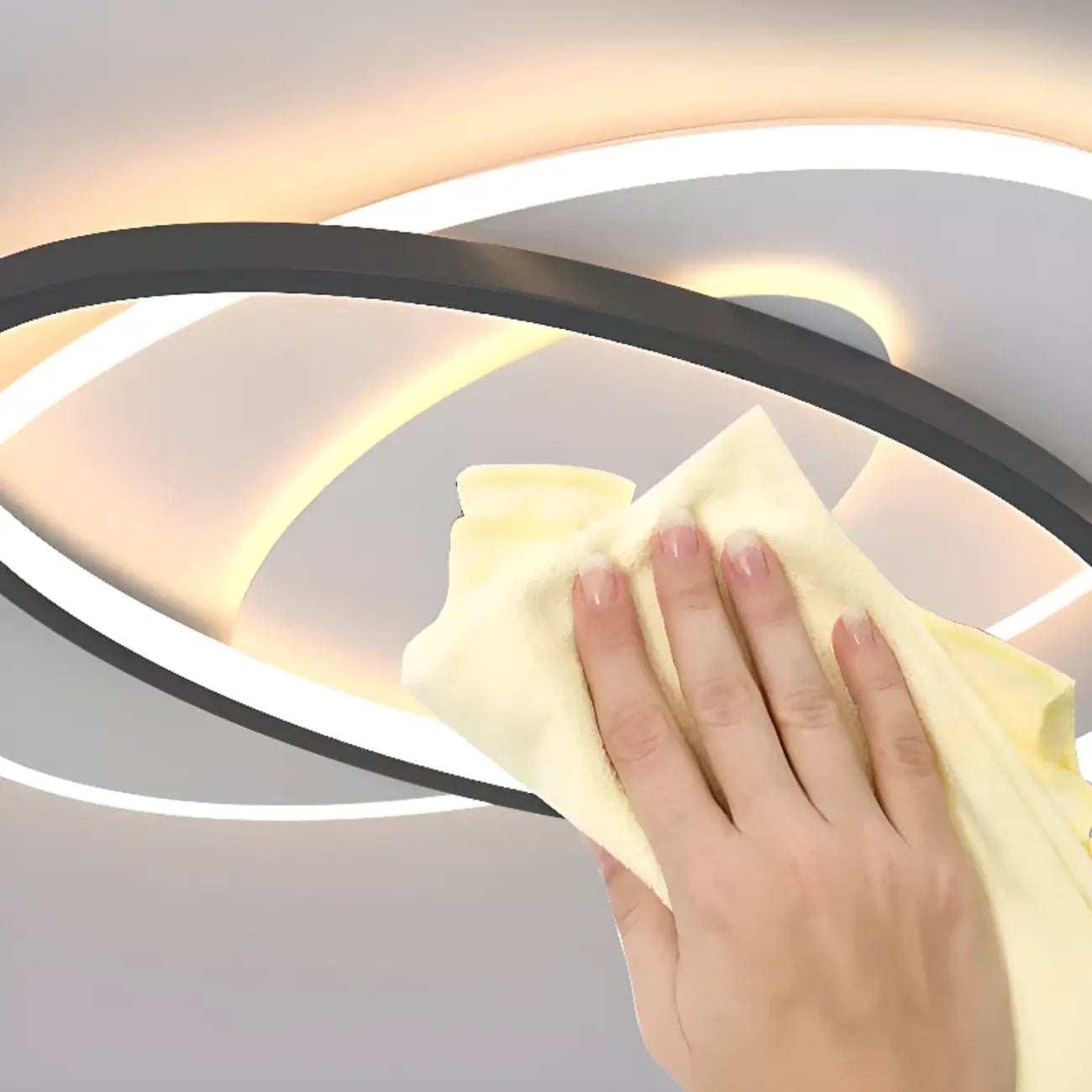 3-Light Flush Mount Ceiling Light with Dimmable & Remote