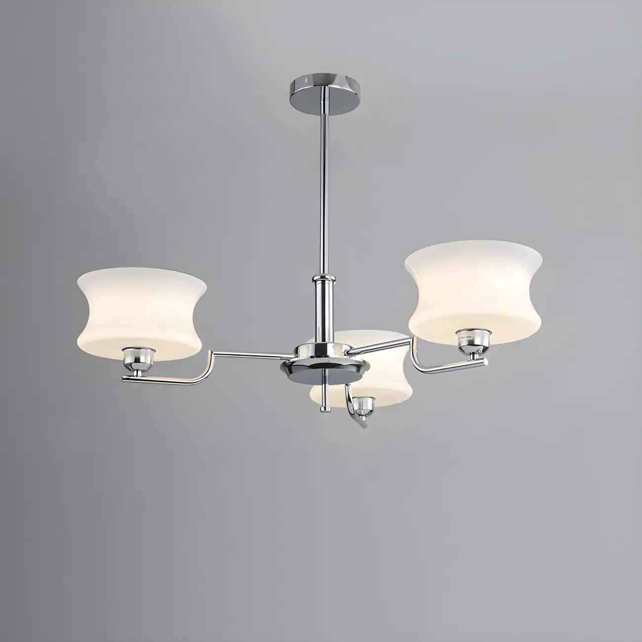 Modern Elegant 3-5 Lights Beige Glass Large Chandelier