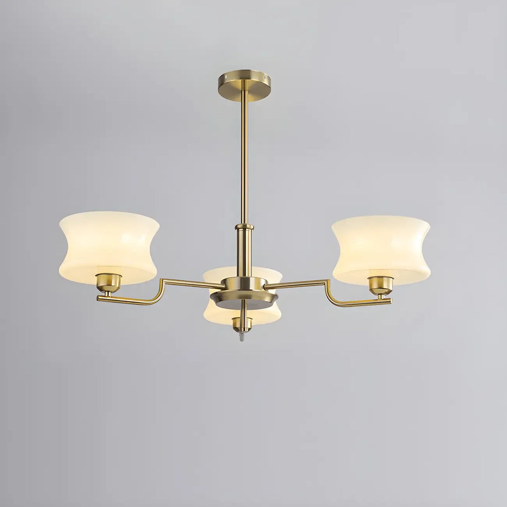 Modern Elegant 3-5 Lights Beige Glass Large Chandelier