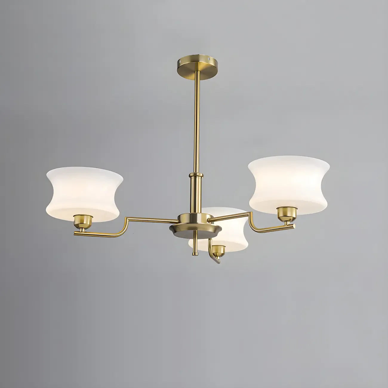 Modern Elegant 3-5 Lights Beige Glass Large Chandelier