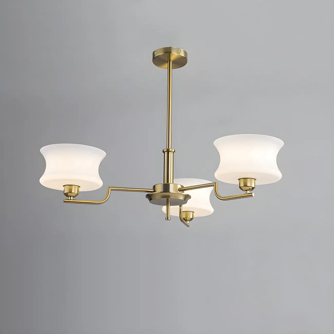 Modern Elegant 3-5 Lights Beige Glass Large Chandelier