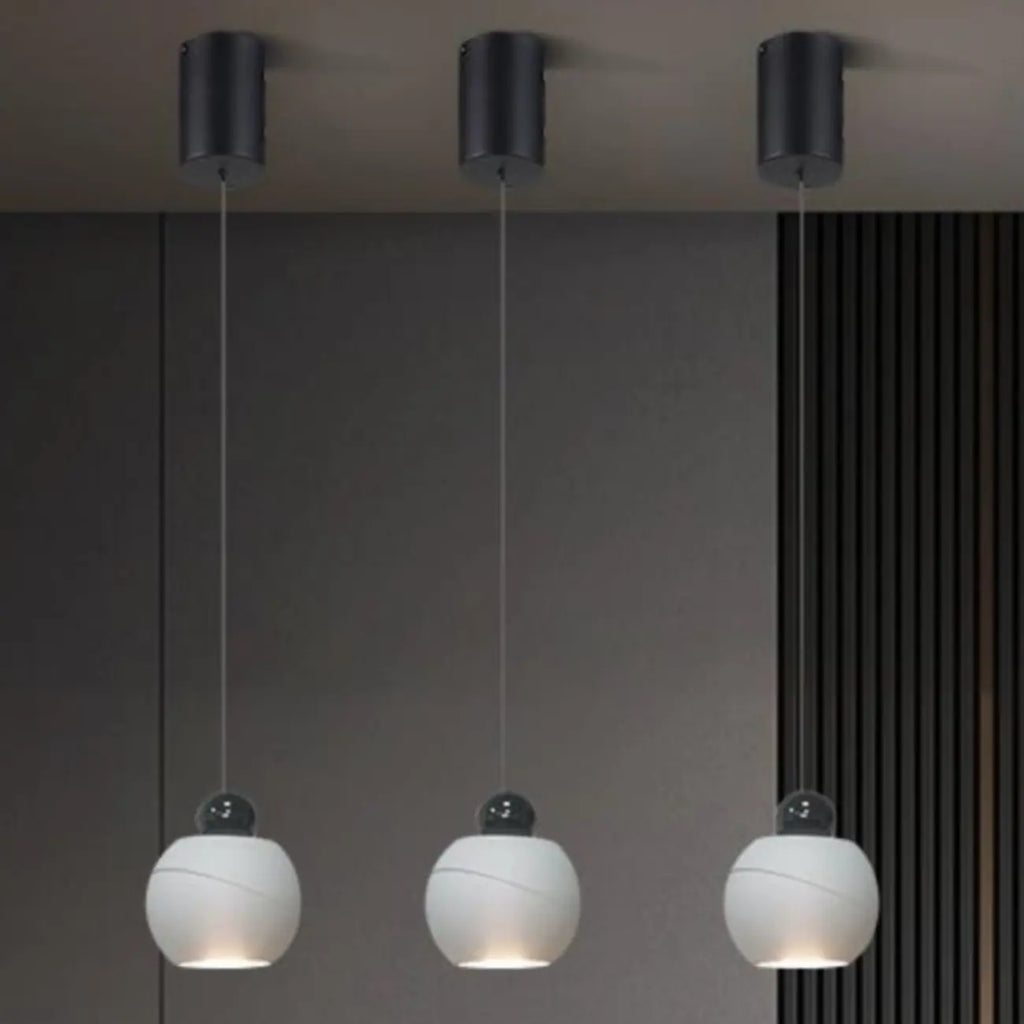 Modern Glass Globe LED Bedroom Hanging Pendant Light