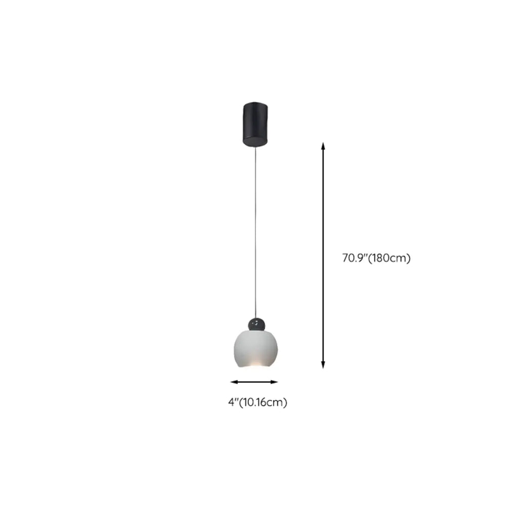 Modern Glass Globe LED Bedroom Hanging Pendant Light